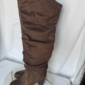 Elegant Brown Over-the-Knee Women's Boots